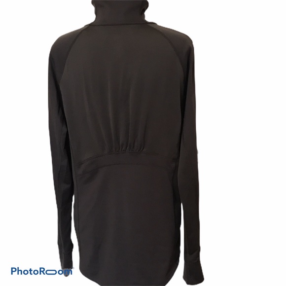 Adidas Performance Climalite Dark Gray ULT Half Zip Ruched Workout Run Yoga Top - Picture 4 of 10